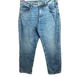 St. Johns Bay Girlfriend Fit Womens Light Blue Denim Jeans Sz 14